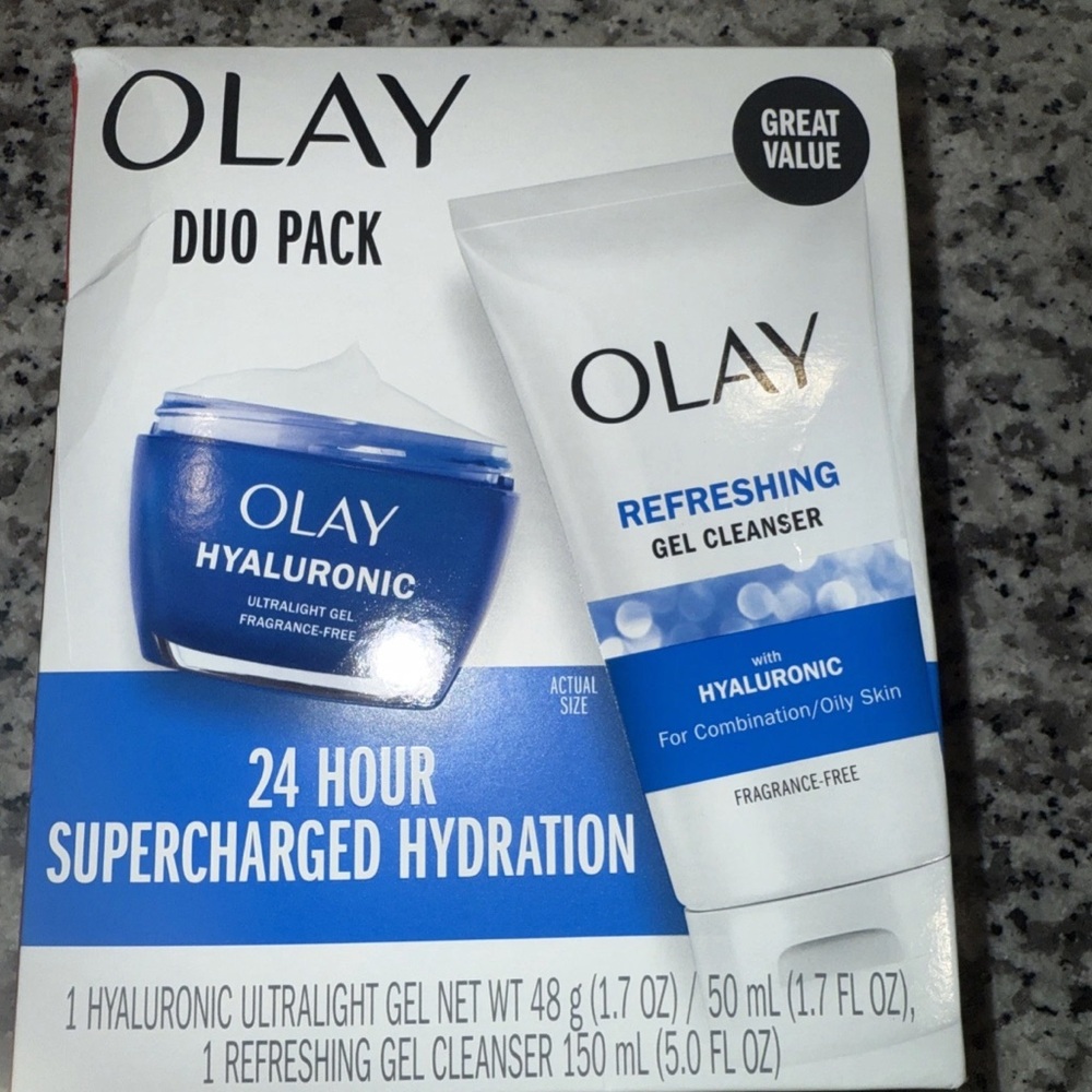 OLAY Duo Pack with Blue and White Design